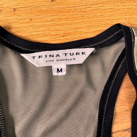 Women’s Trina Turk Gold Metallic Tank Top Size M - Picture 3 of 4